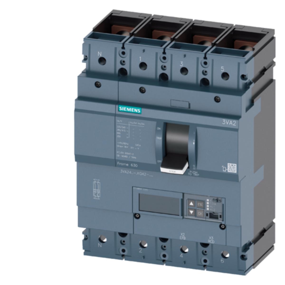 Effektbryter Siemens 3VA2 - EFFEKTBRYTER-3VA24-630A-4P-55K A-ETU850-B