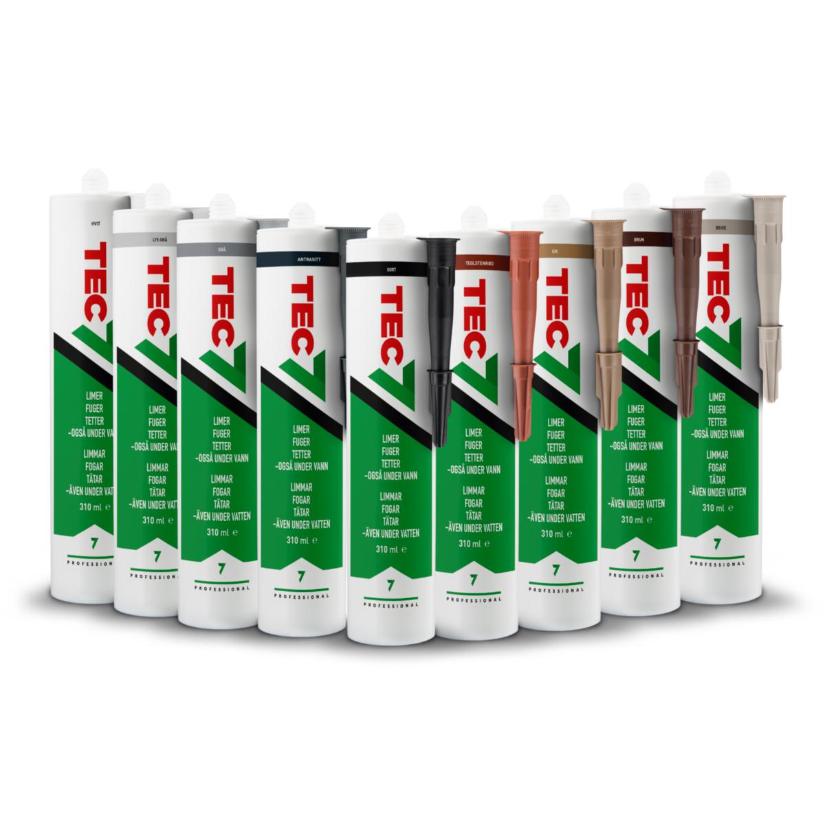Fugemasse Relekta Tec7, patron - Fugemasse Tec7 Relekta 310ml tegls.rød patron