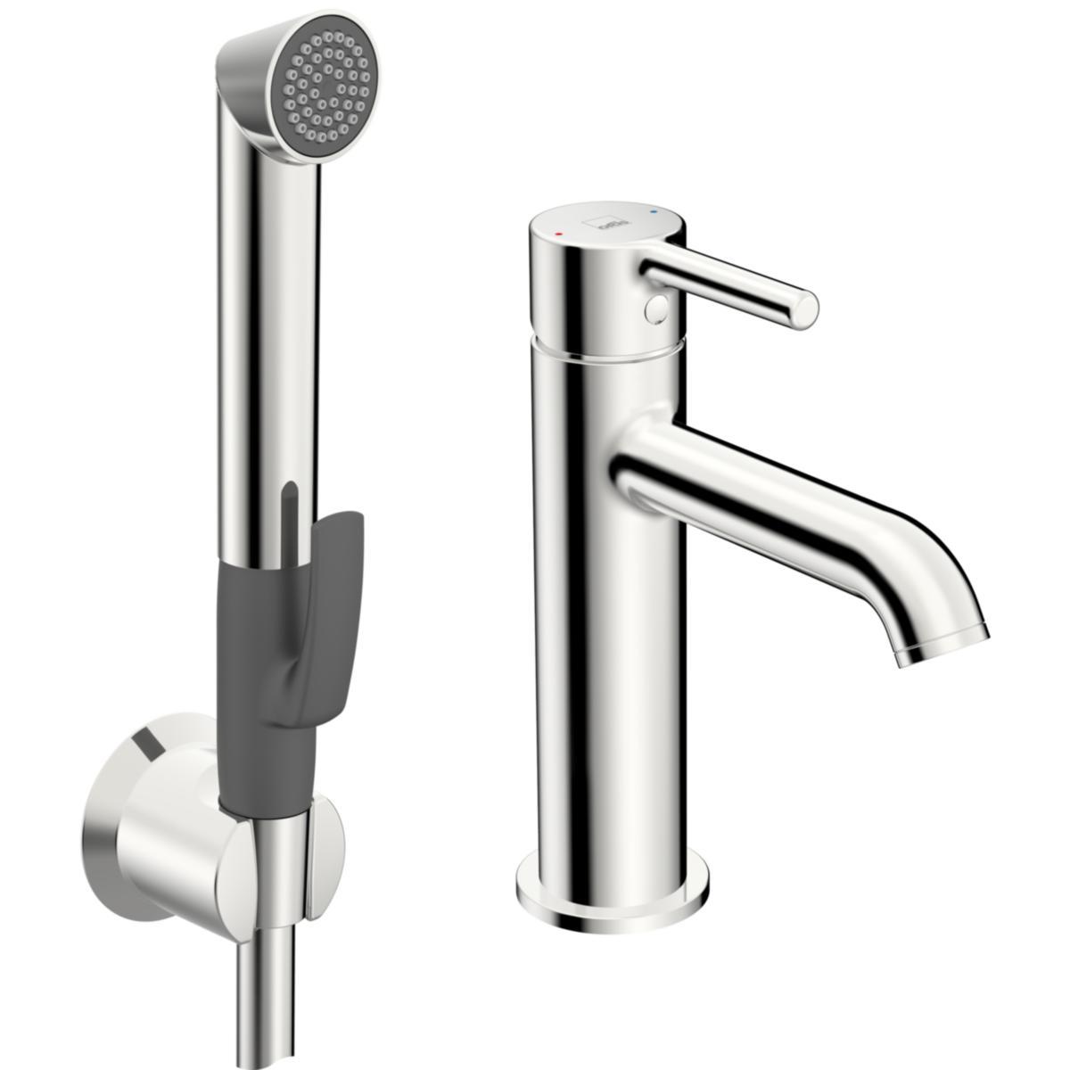 Servantbatteri Oras Optima Style 2606FH med Bidetta - Oras Optima Style serv.batt. 2606FH krom med Bidetta