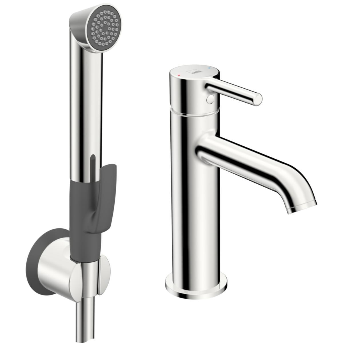 Servantbatteri Oras Optima Style 2613FH 3V hybrid m/Bide - Oras Optima Style serv.batt. 2613FH 3V hybrid krom m/Bide