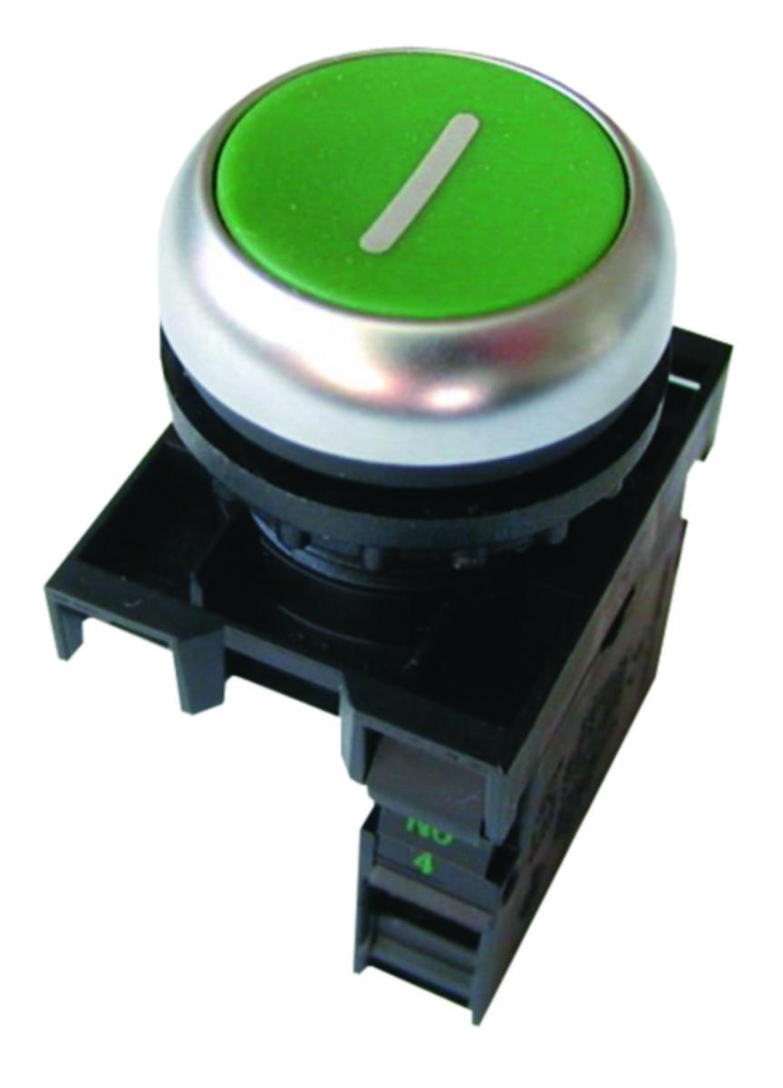 Komplett trykknapp Eaton front IP67 - KOMPL.TRYKKNAPP M22-D-G-X1/K10 GRØNN