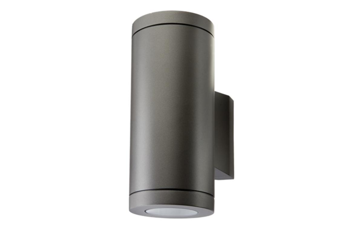 Veggarmatur Sg® Metro - Utendørsarmatur metro grafitt sylindrisk 2x4.5W LED 230V