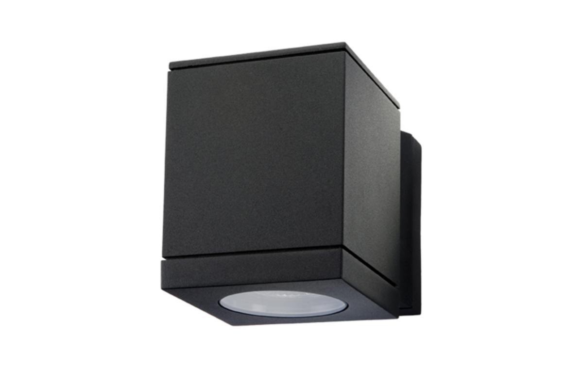 Veggarmatur Sg® Echo - Utendørsarmatur Echo sort firkantet 1x4.5W LED 230V
