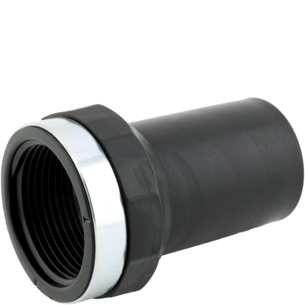 Nippelmuffe lang PE100 med innvendig gjenge RBFE-LM, GPA - 20 mm x 1/2" lang nippelmuffe PE100 SDR11 m/innv. gjenger