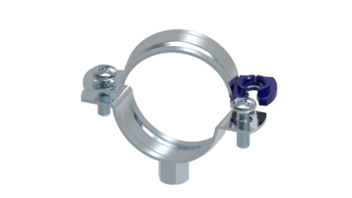 Skruklammer 378 u/dempegummi, rustfri 316L, a-collection - 26-31 mm Jirva 378 syrefast skruklammer M8/M10. 316L