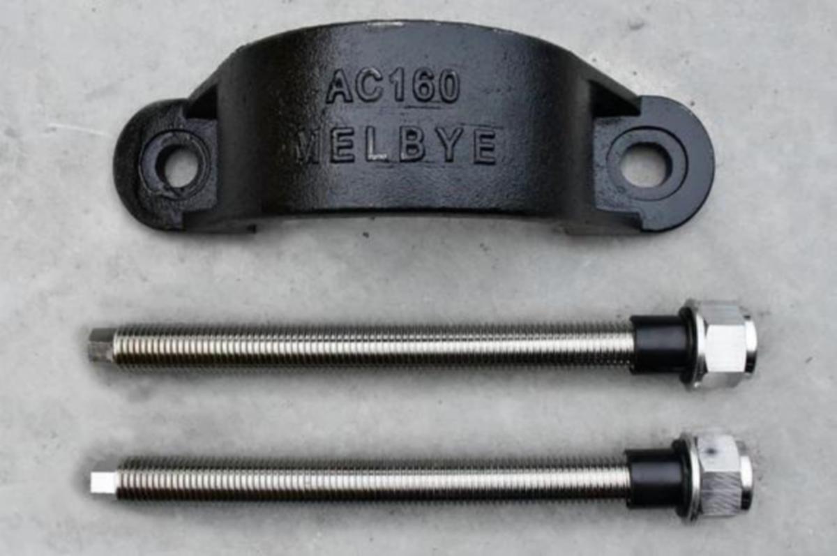 Sadel Støpejernsrør Melbye - Sadel for støpejernsrør AC160- Sadel for AC160-500