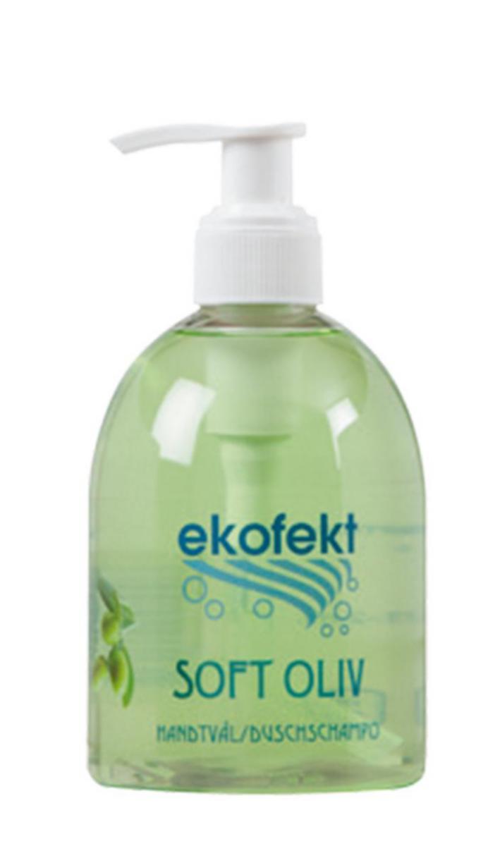 Dusjsåpe/sjampo Soft Olive Ekofekt - Dusjsåpe/sjampo Soft Oliven Ekofekt 300ml pumpeflaske