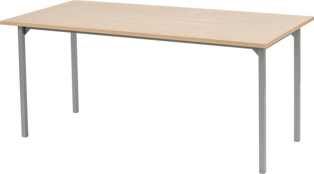 Bord Steady - Bord Steady B1400XD700XH920mm Stativ i Sølv. Hvit bordplate