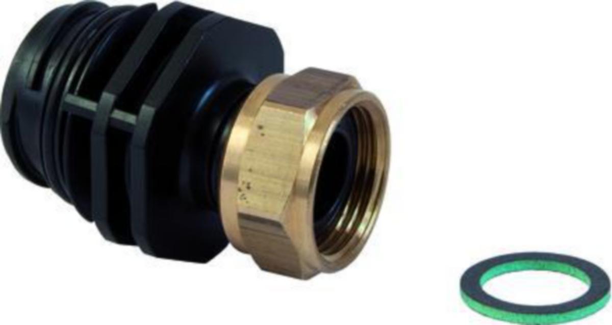 Adapter til Quick & Easy fordeler PPM 1" - 1"PPM overg .Q&E fordeler m/LPM innv 3/4" LPM Uponor