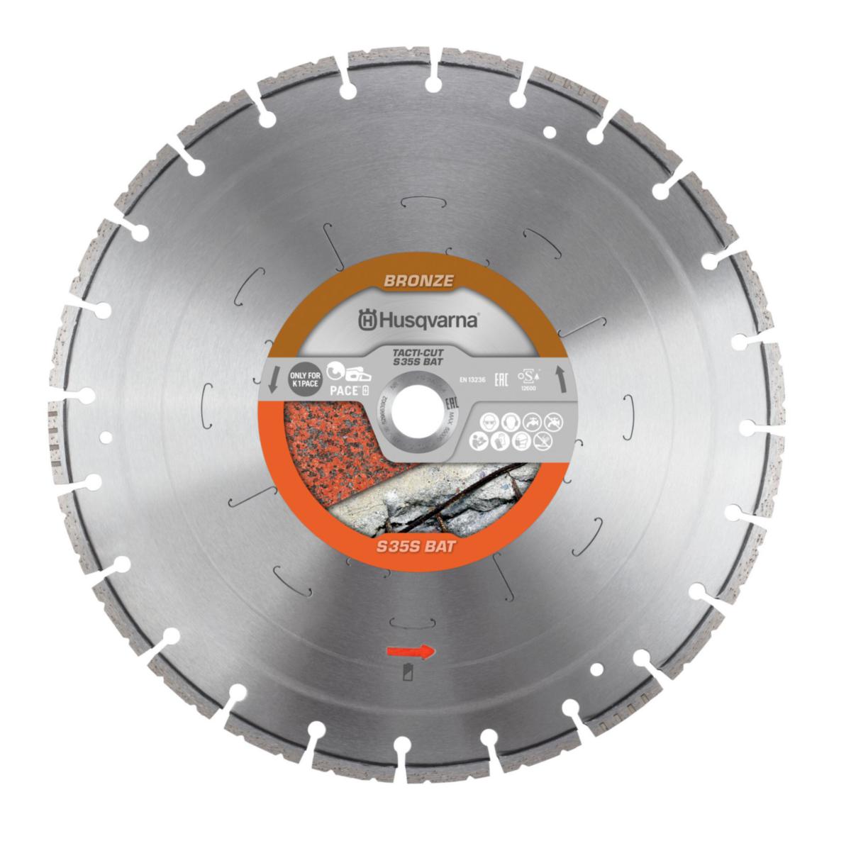 Diamantsagblad Husqvarna S35S Tacti-Cut - Diamantsagblad S35S Tacti-Cut Husqvarna Ø350x2.6x25.4mm
