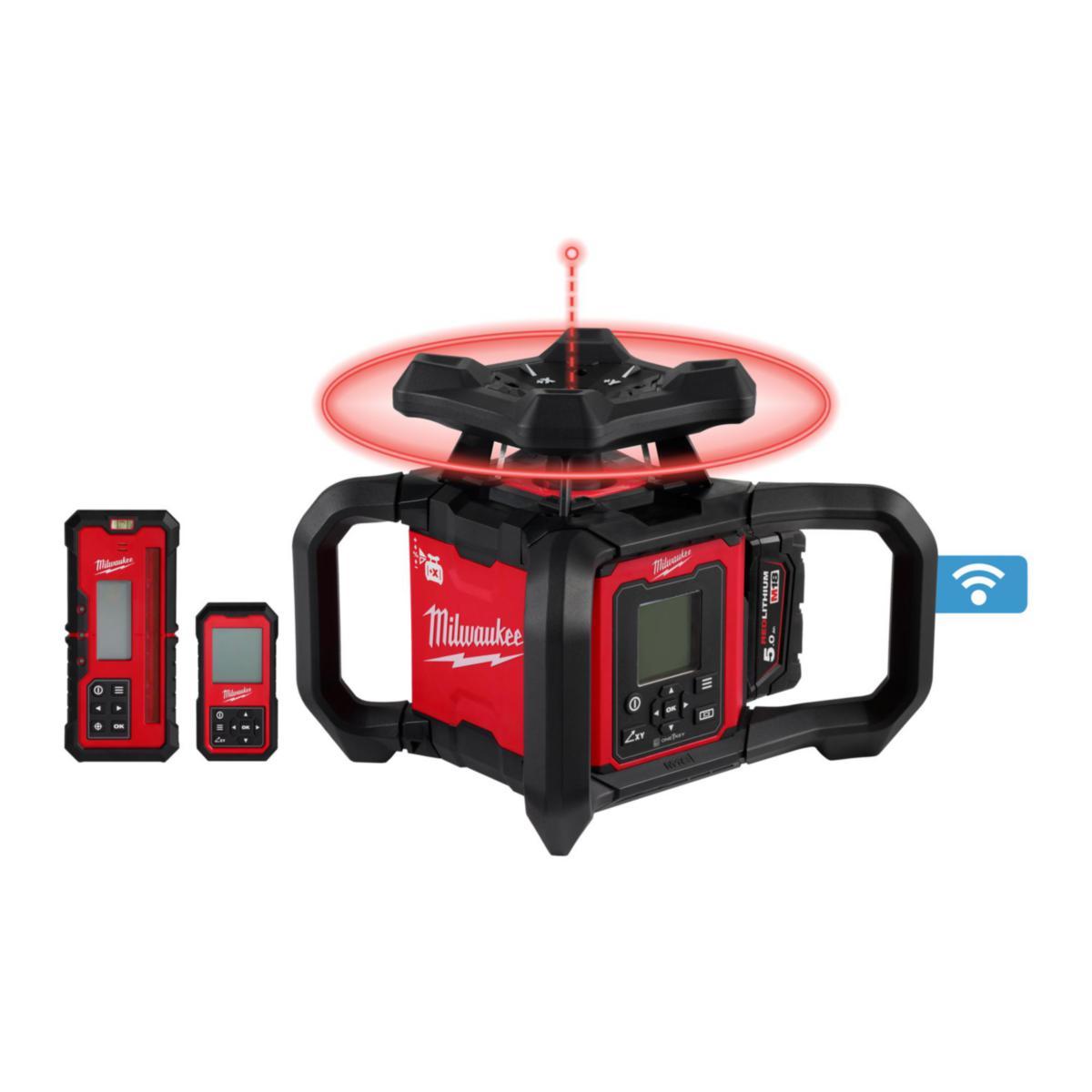 Rotasjonslaser Milwaukee M18 RLOHV1200-5 - Rotasjonslaser M18 RLOHV1200-5 Milwaukee 18V 5.0Ah