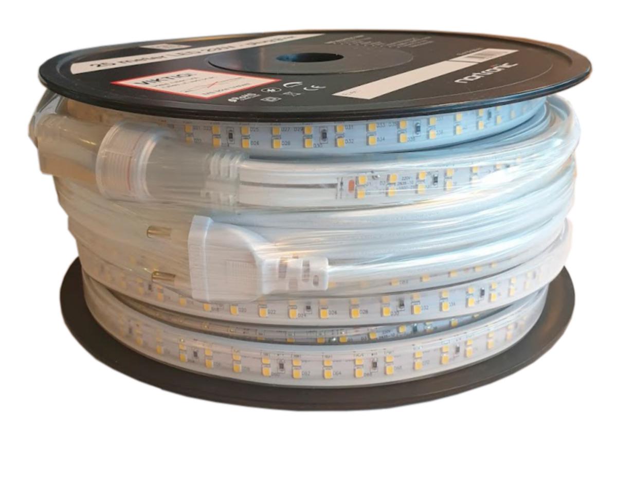 Lineær LED stripe 840 ELC - LEDstrip 840 230V 25m IP65 275W 1000lm arb.lys m støpsel