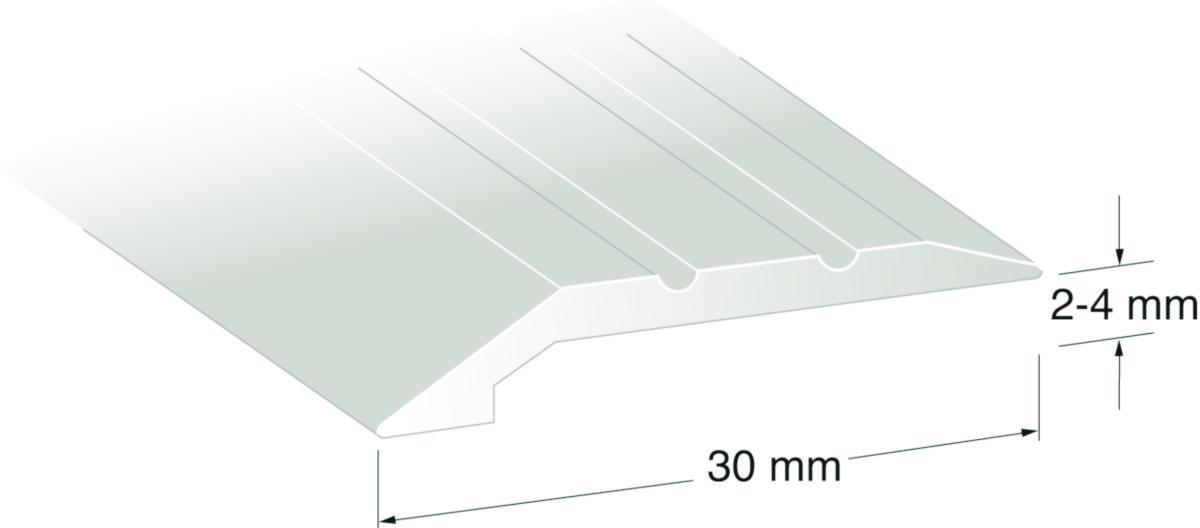 Nivålist 2-4 mm - Nivålist 5 Sølv Ka1 2-4X2000mm