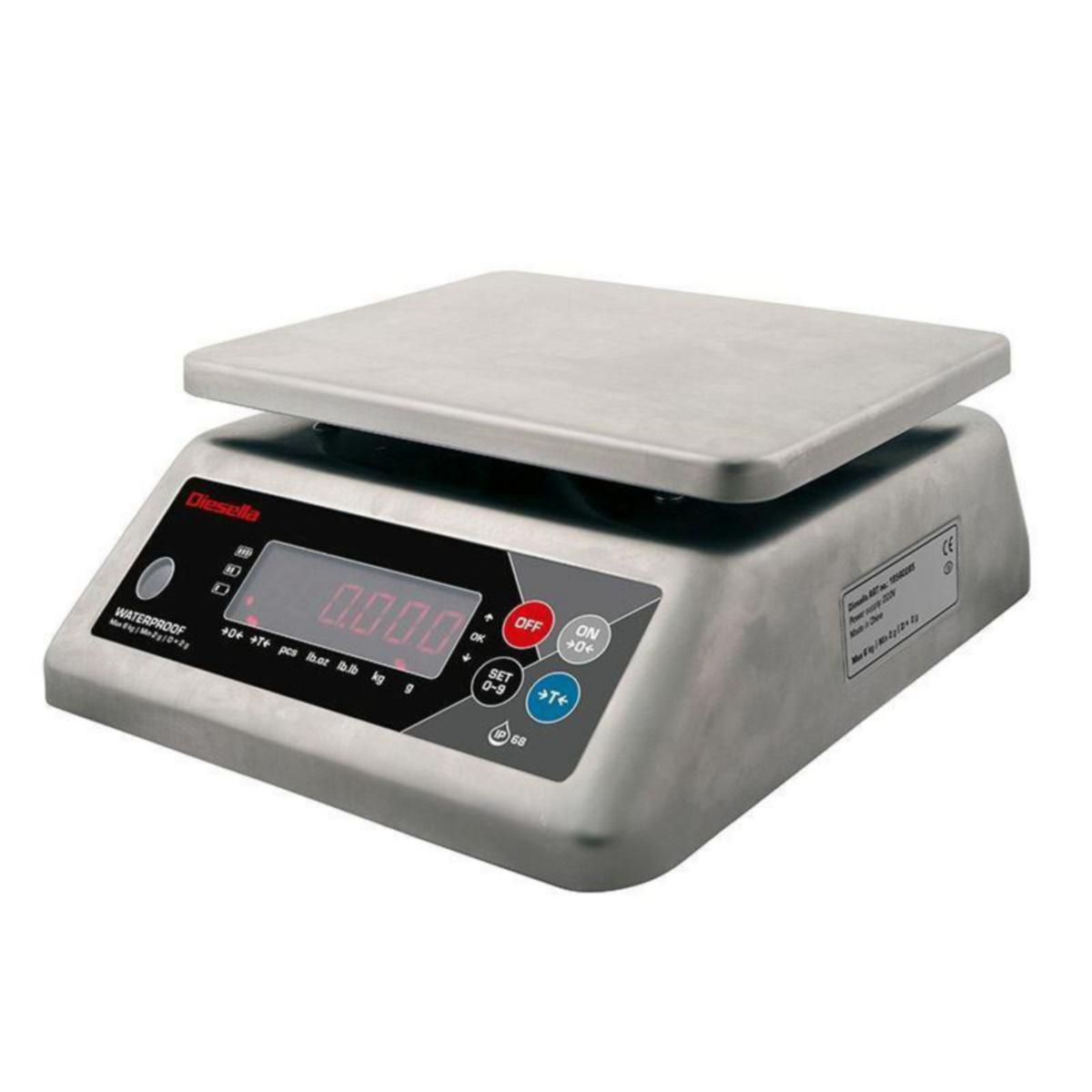 Bordvekt digital Diesella - BORDVEKT DIGITAL 6KG IP68 LED DISPLAY
