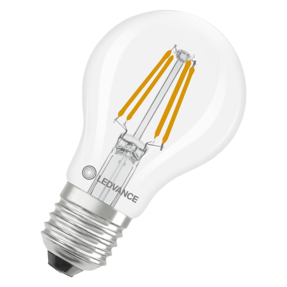 LED pære Ledvance CLA - LEDpære CLA 40 470lm 827 CL E2