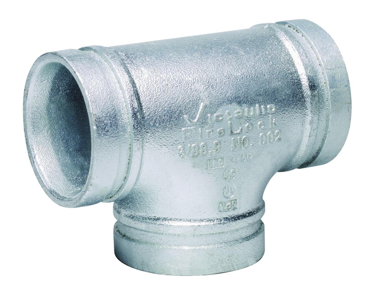 114.3mm t-rør galv 002 - fire - t-rør rett rillet, vic 00...