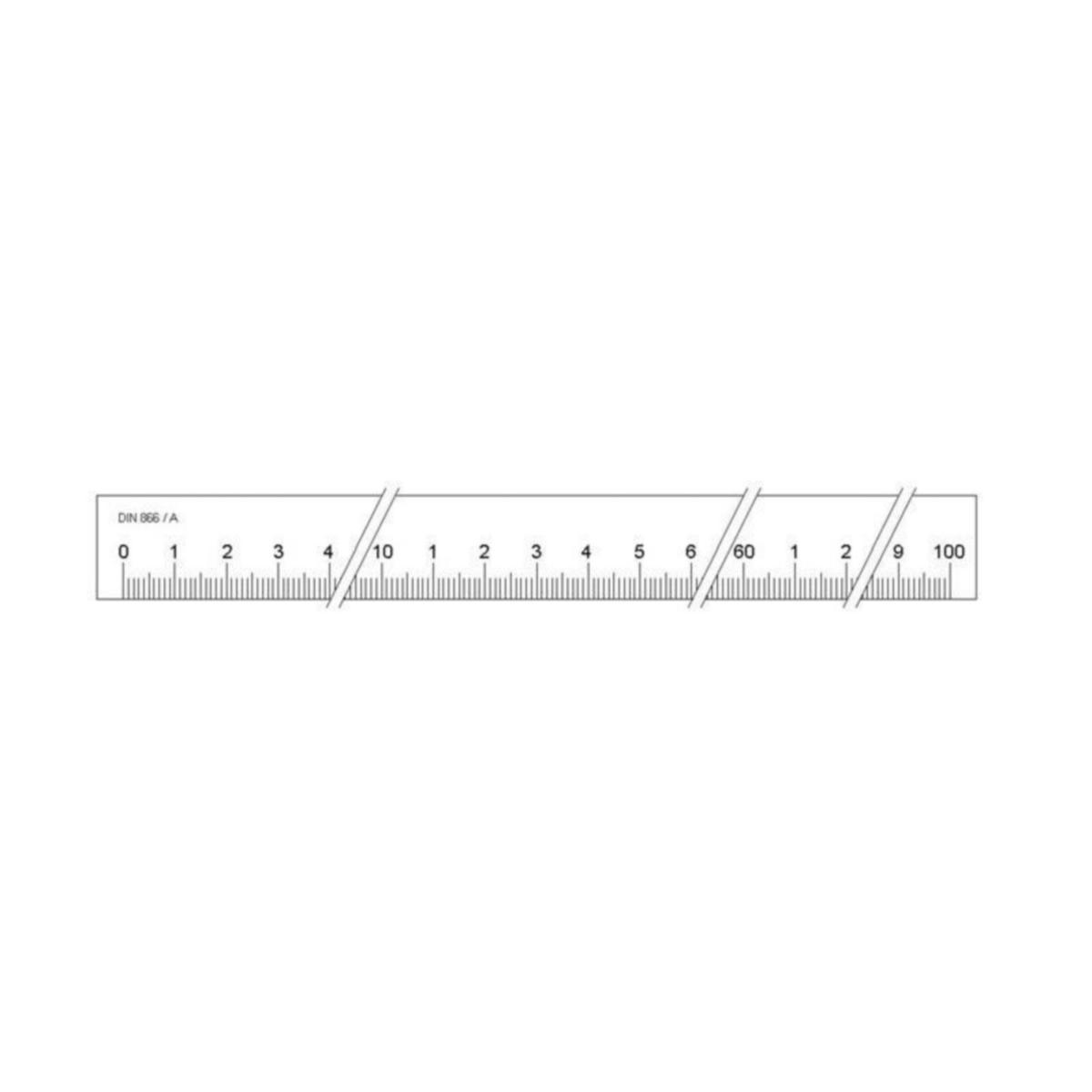 Stållinjal Din 866 Diesella - STÅLLINJAL 500X30X6MM DIN 866 N 866