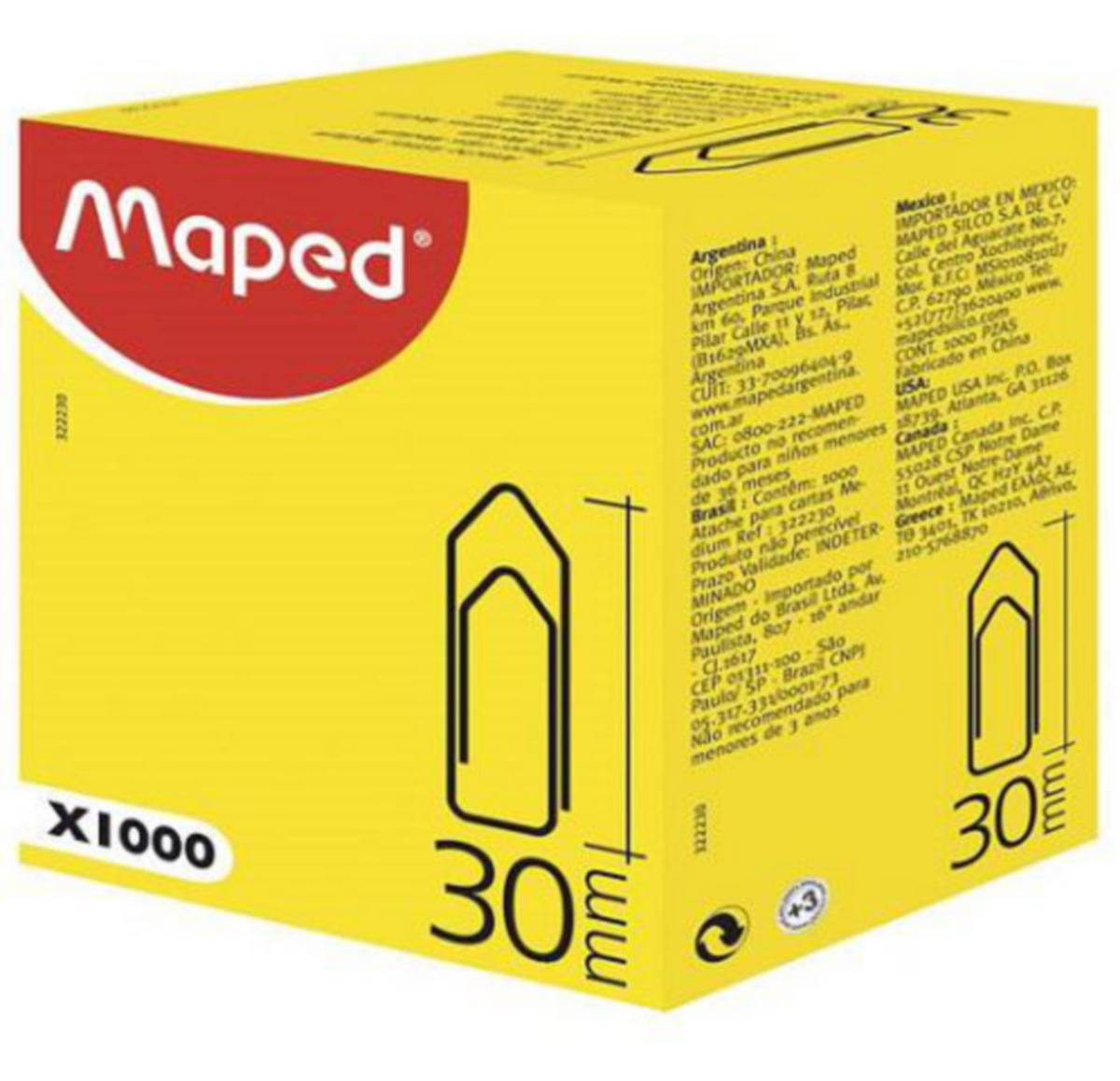Binders Maped - Binders Maped 30mm medium 1000 stk