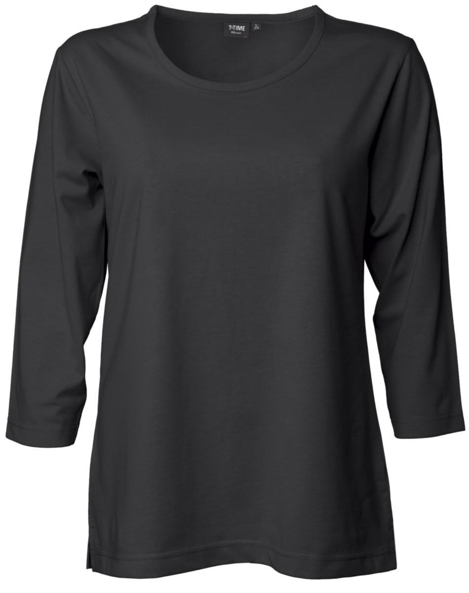 T-skjorte dame Kentaur Pro Wear ID0313 3/4 erm - T-skjorte dame Kentaur ProWear 3/4 erm svart str L