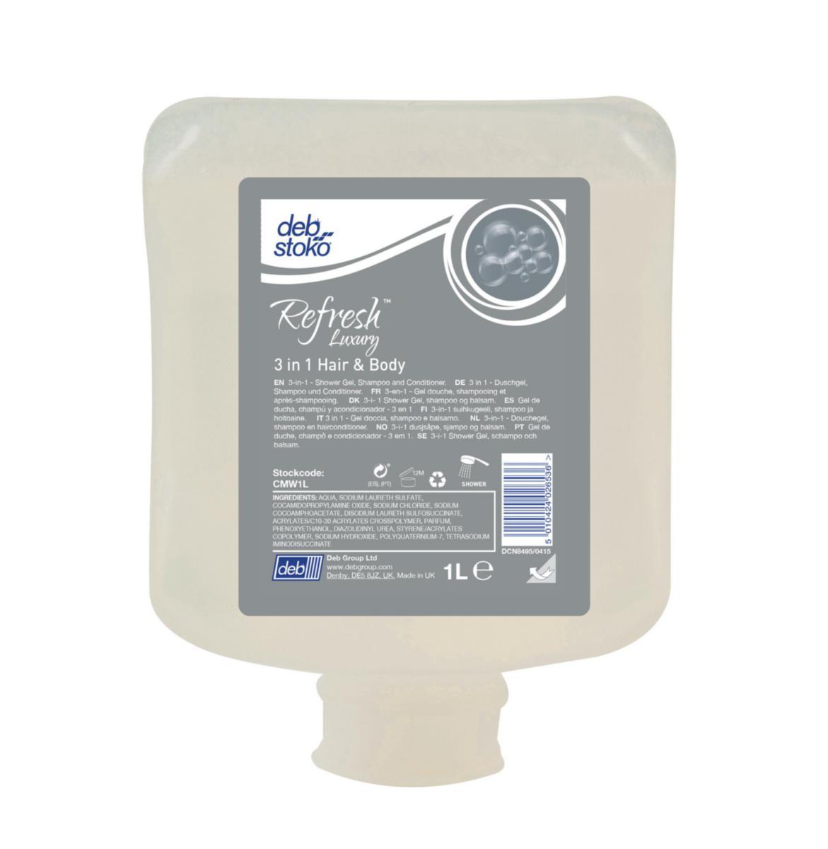 Dusjsåpe SCJ 3-in-1 Hair/Body - Dusjsåpe Refresh Luxury H&B 1L patron