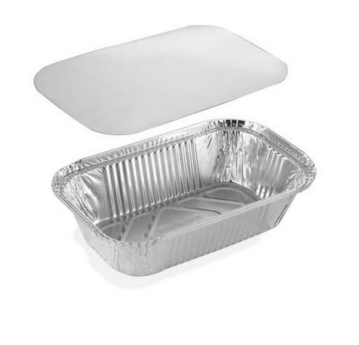 Aluminiumsfolie PlusPack - Aluminiumsform m/lokk 660ml Pluspack 192x119x43mm (50)