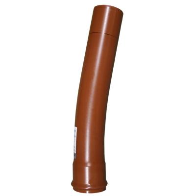 400 mm x 11° PVC langbend rødbrun Pipelife