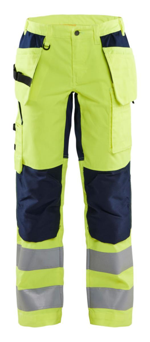 Håndverksbukse dame Blåkläder 7163 HiVis kl.2 - Håndverksbukse dame Blåkläder 7163 HiVis kl.2 gul/ma str C34
