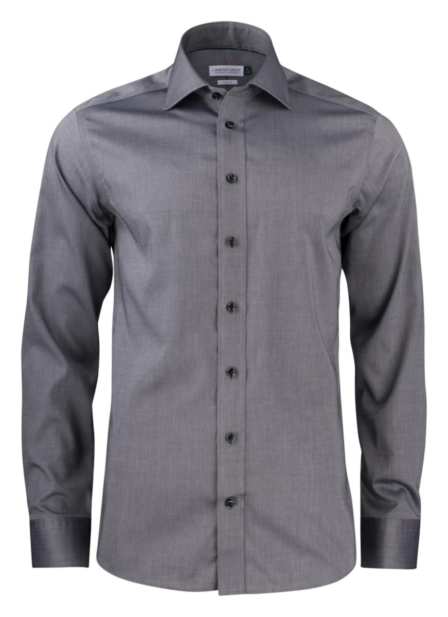 Skjorte J.H&F Green Bow 01 Slim Fit - Skjorte J.H&F Green Bow 01 slimfit grå str XL