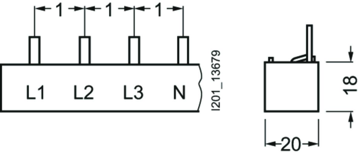 Samleskinne Siemens - SAMLESK. M.ENDK.4F