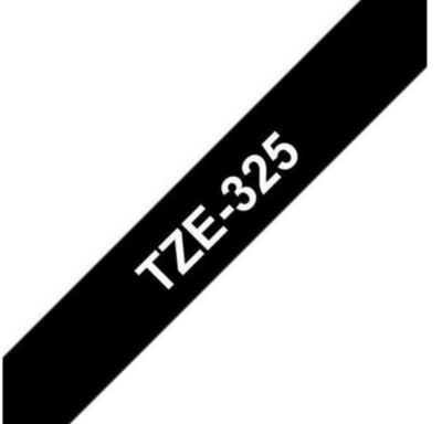 Merkebånd Brother Tz231 12mm Hvit M Svart Text