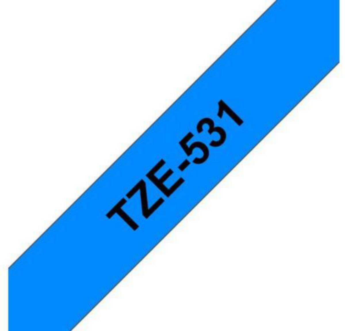 Merketape brother® - Merketape TZE531 Brother 12mmx8m Svart/Blå