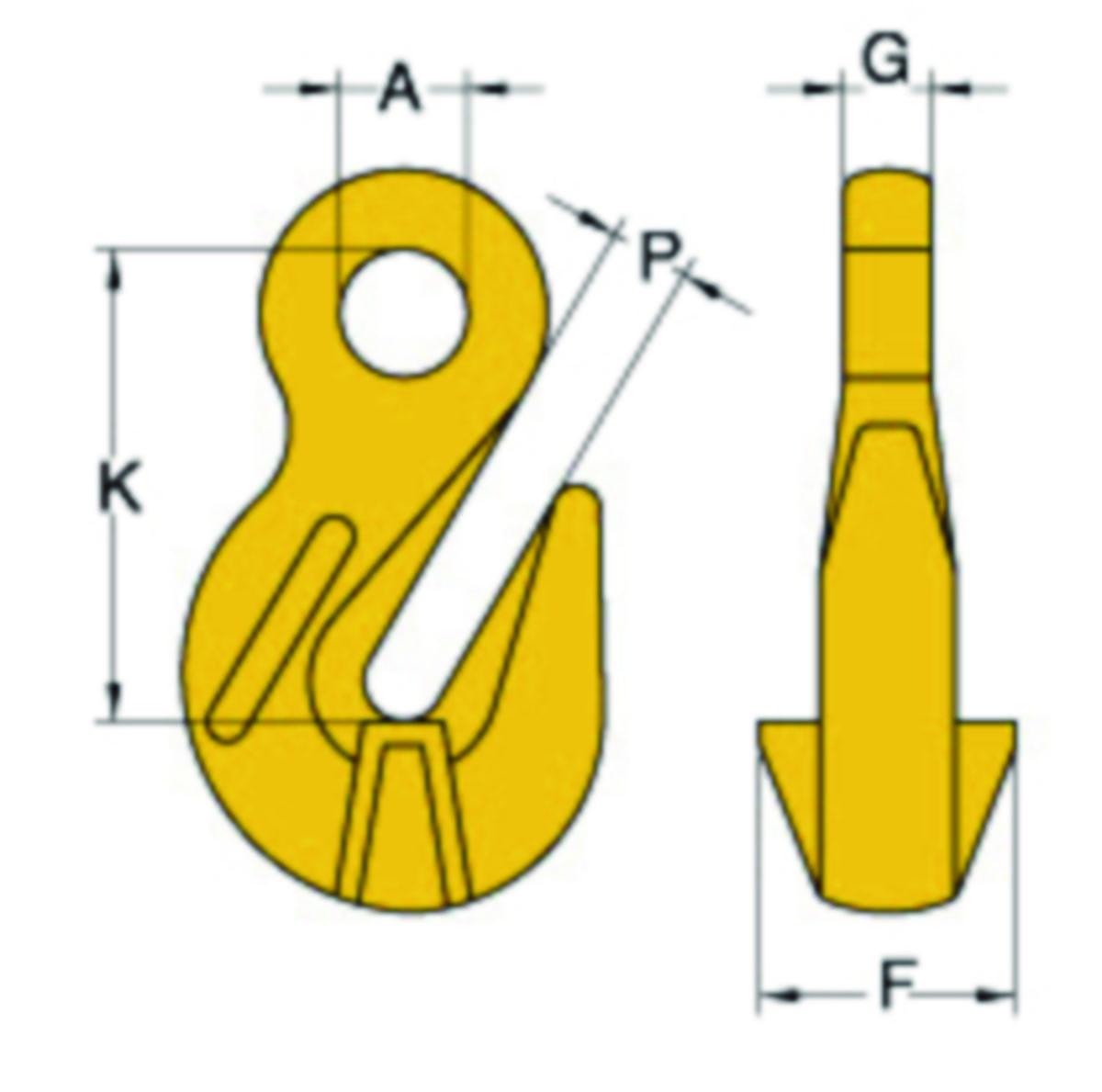Innkortningskrok med øye Yoke YH - Innkortingskrok m/øye YOKE YH John Dahle 10mm WLL 3.15T