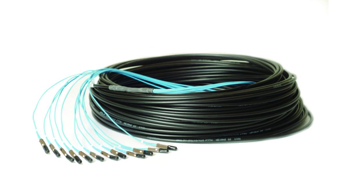 Terminert SM fiber luftkabel ADSS med MU konnektor Nexans - G8-9 ADSS 1xMU 240m