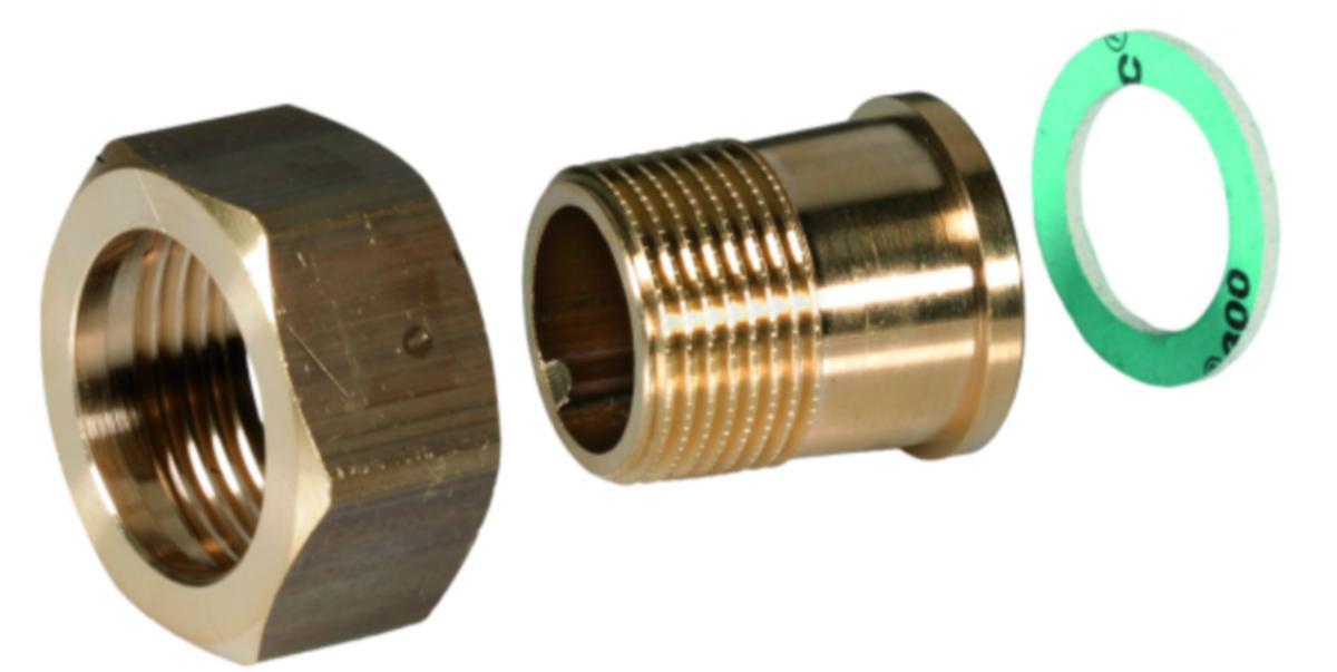 Kuplingsett for D06F - 2" Kupl.sett t/D06F.F76.FK76 messing. 2 stk kuplinger i pk