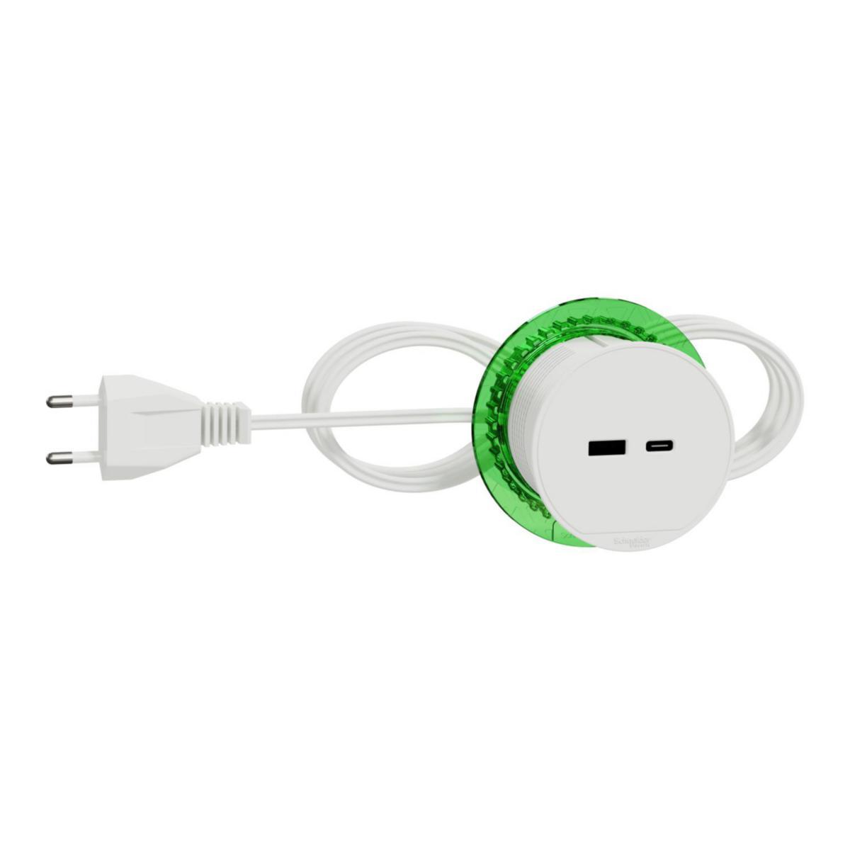 Bordenhet Unica USB A & C - Bordenhet XS-USB-A-C hvit