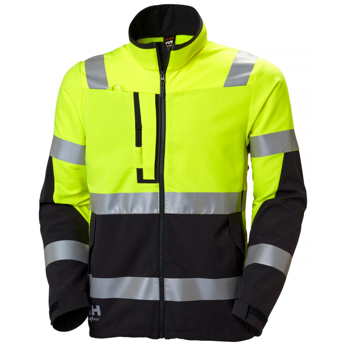 Jakke HH Alna 4X HiVis kl.2 - Jakke HH Alna Tech 4X HiVis kl.2 gul/svart str XL