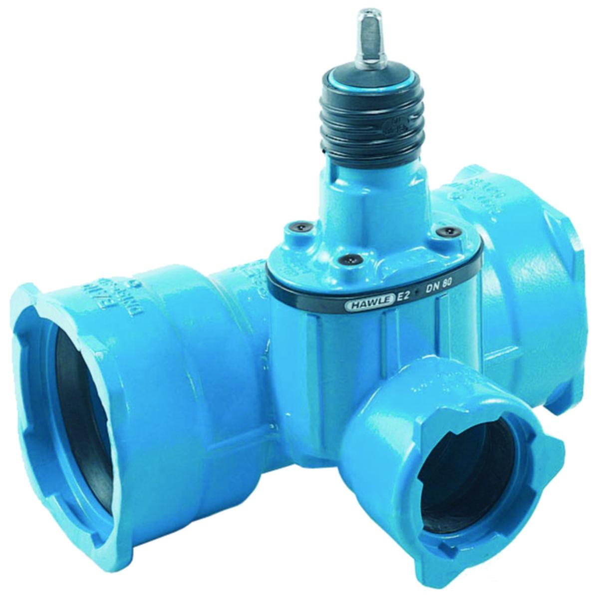 Combi T-rør E2, venstre Baio PN16 (Hawle 437) - DN 150/100 Baio combi t-rør E2 venstre GJS PN16