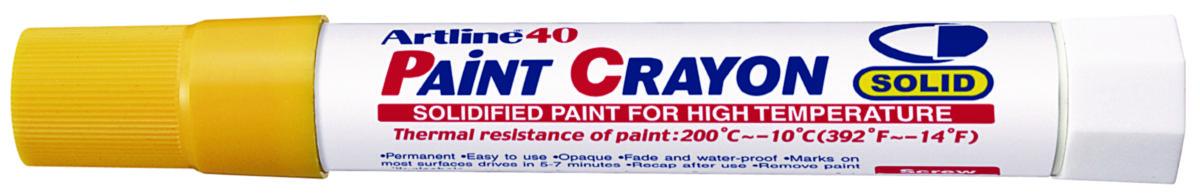 Merkepenn Artline Paint Crayon EK-40 - Merkekritt Artline EK 40 paint crayon gul
