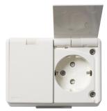Stikkontakt Elko 1090UPT dobbel påvegg