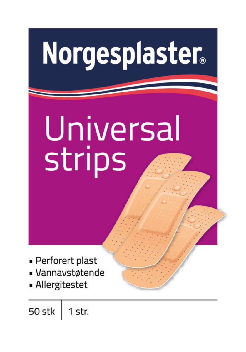 Kvikk strip Snøgg® plast - Plaster Norgesplaster Universal strips 50pk