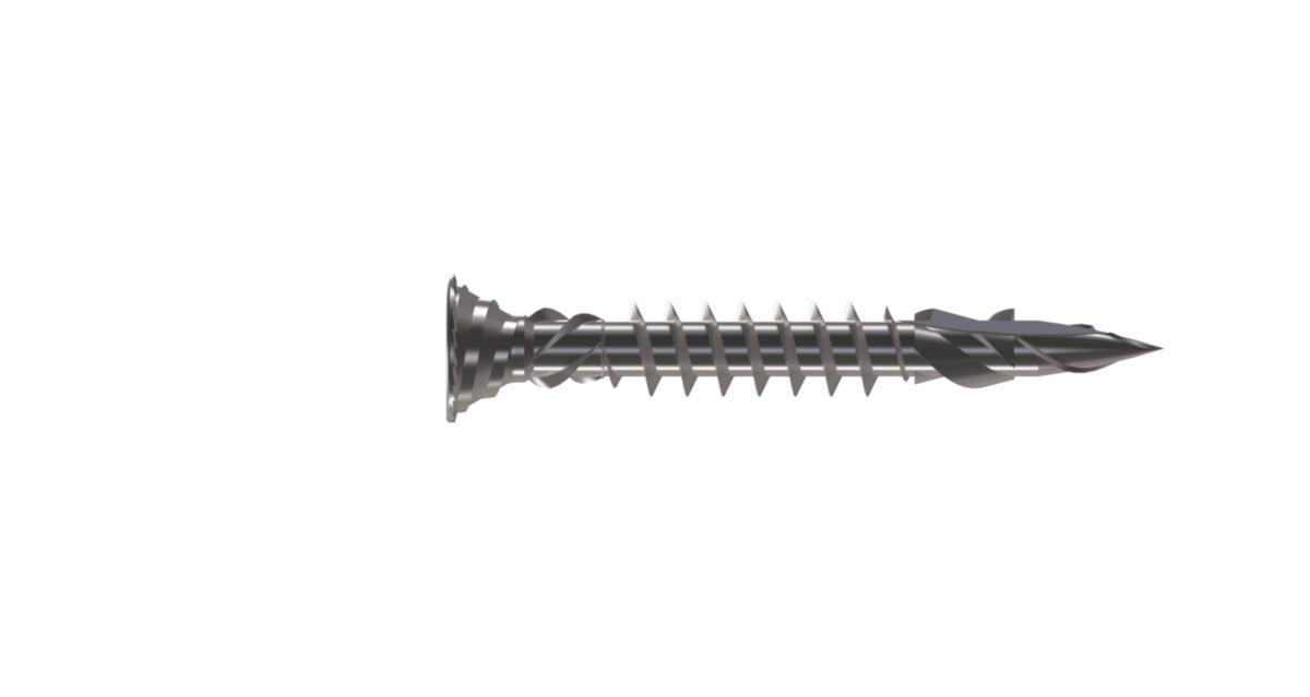 Rettbåndet hardgipsskrue for Habito og Ultraboard stål/tre GTX - Gipsskr GS 4.2X55 Fosf Bånd stål borspiss GTX-F4 a 1000