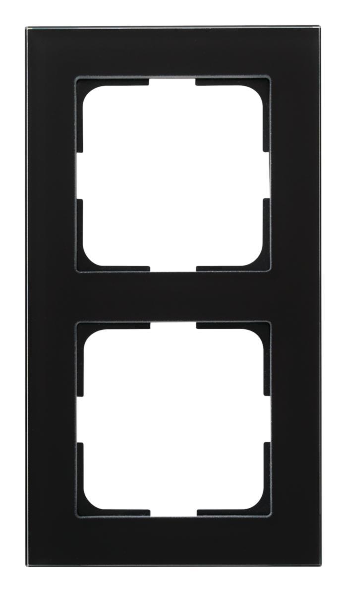 Kombinasjonsplate Elko Plus Option - Kombinasjonsplate 2 hull plus option sotet sort glass