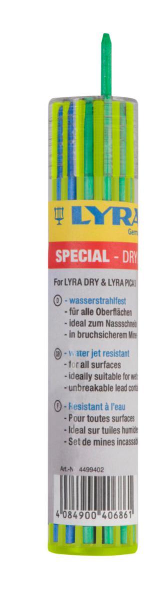 Merkestift Lyra Dry vannfaste - Stift Dry Spesial Lyra 4 blå.4 grønn.4 hvit.