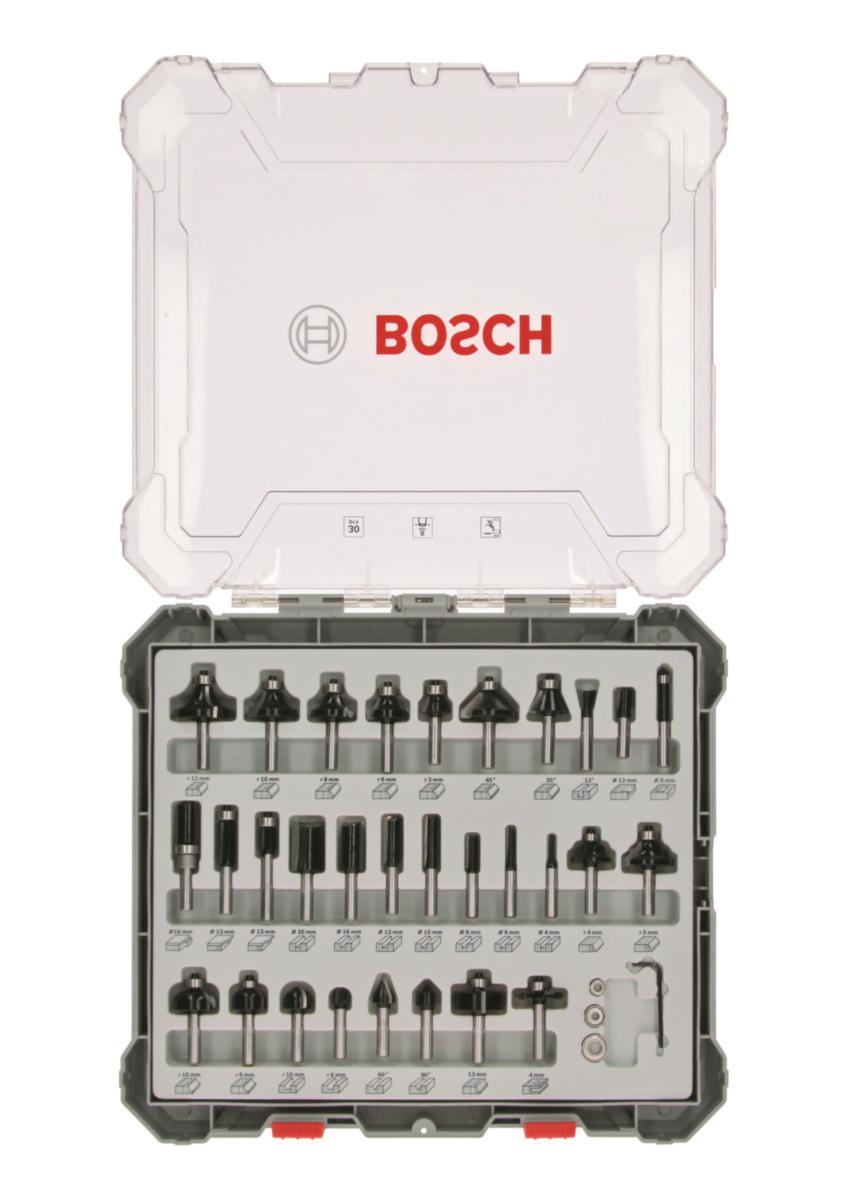 Fresstålsett Bosch HM 30 stk - Fresesett HM Mixed S8 Bosch 30 deler