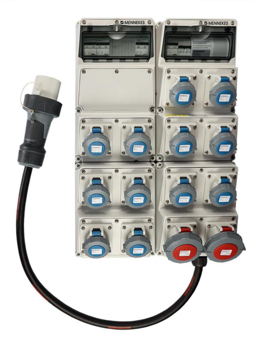 Uttakssentral Eltosea 32A-64A IP67 - Uttakse 12CEE 230V 2CEE 400V 63A 400V IP68