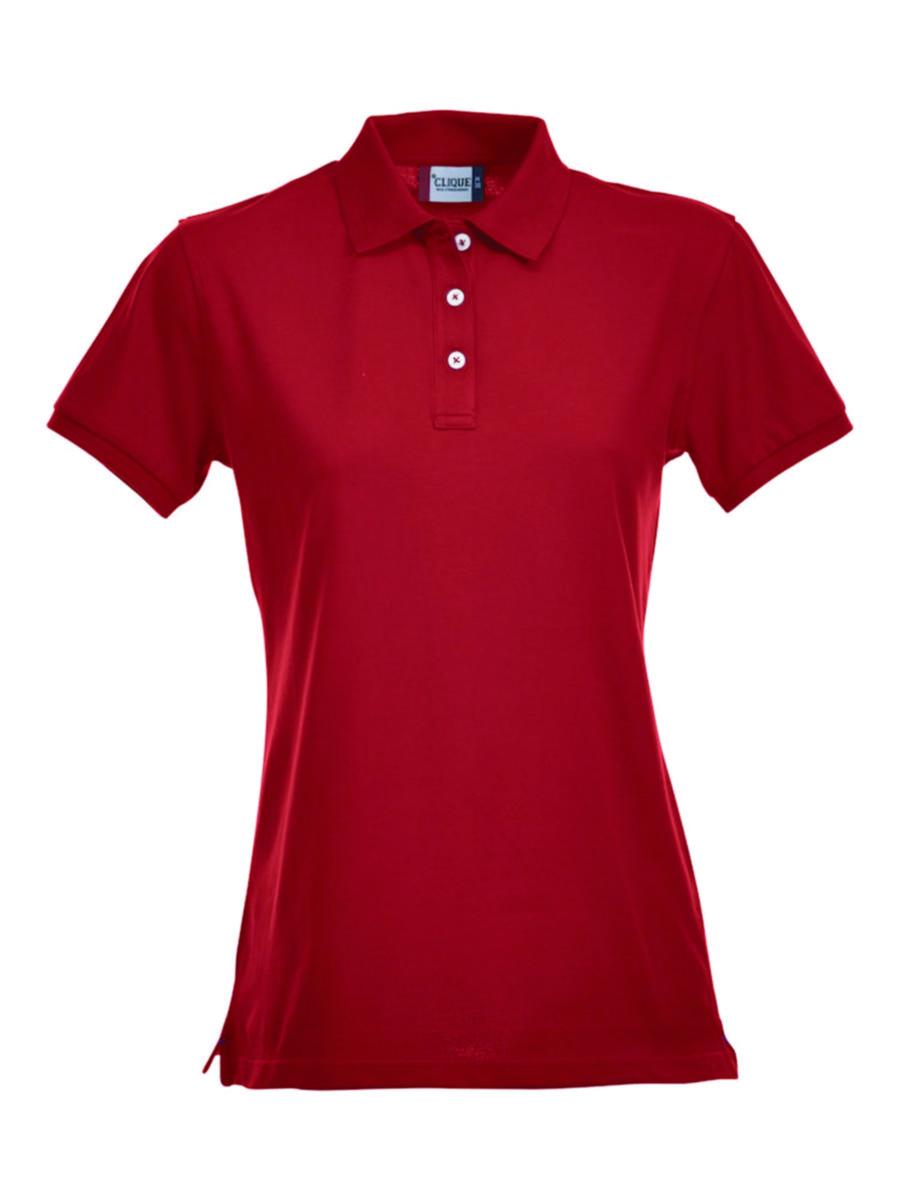 Piqueskjorte dame Clique™ Stretch Premium 028241 - Piqueskjorte dame Clique Premium Rød str S