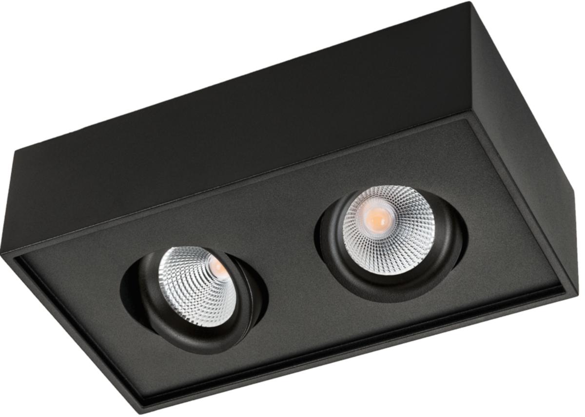 Downlight Sg® Påbygget CUBE LUX - CUBE LUX 2X SORT 2700K
