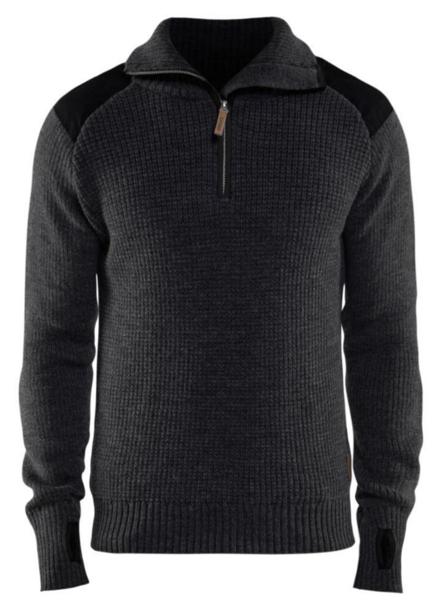 Ullgenser Blåkläder 4630 - Ullgenser Blåkläder 4630 mørk grå/svart str M