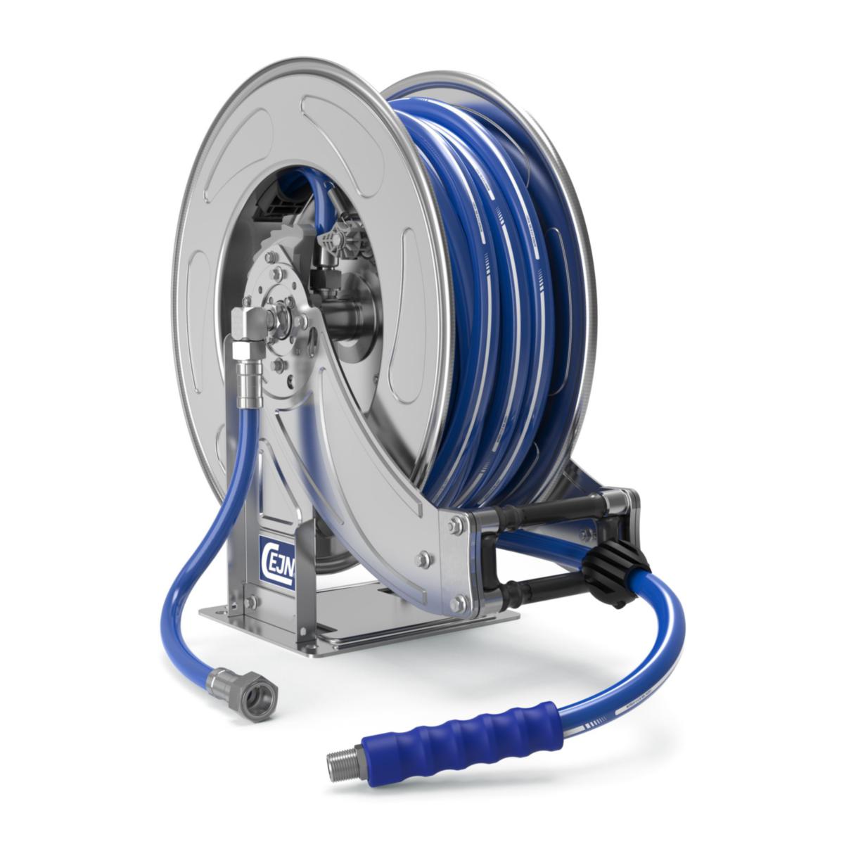 Slangetrommel åpen Cejn AISI 316 med PVC-slange - Slangetrommel åpen PVC-slange Cejn R 1/2'' vann 20m AISI316