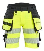 Håndverksshorts dame Blåkläder 7020 HiVis kl.1 gu/sva str C40